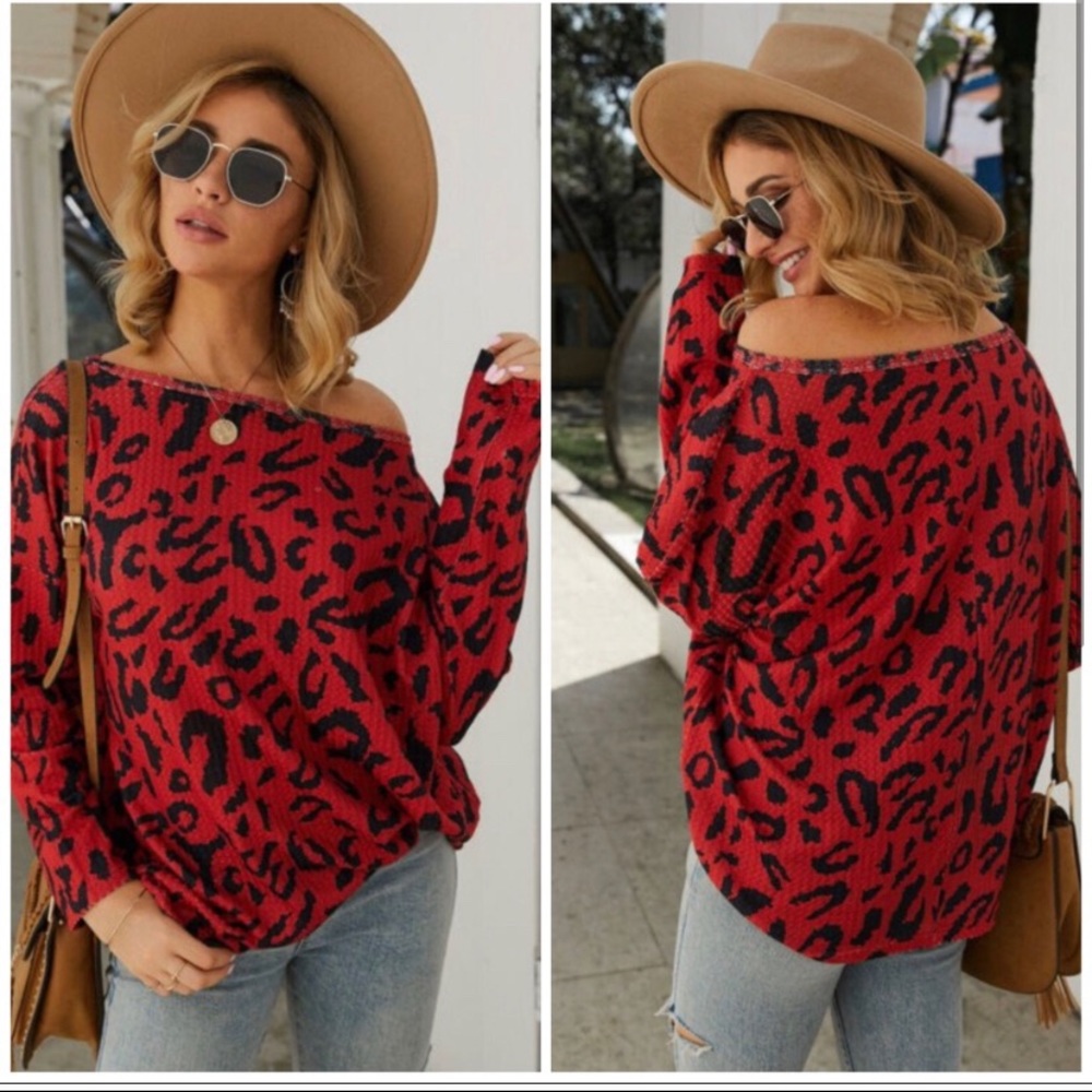 🆕🛍Leopard Print Long Sleeve Top❤️🖤